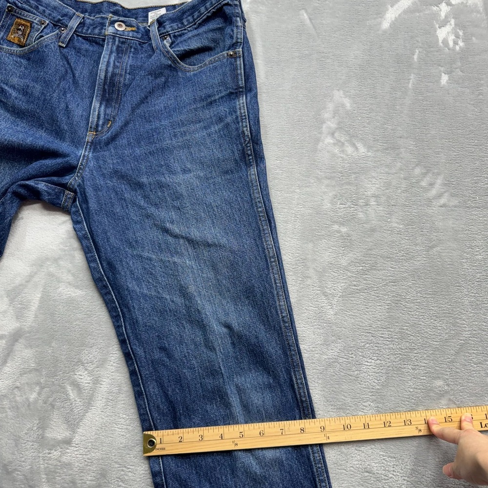 Cinch Jeans Men's 33x32 Blue Denim Medium Dark Wash Relaxed Fit Boot Cut Western - Picture 14 of 16